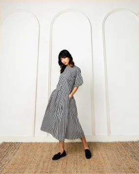 Chiyo Pin Stripe Cotton Skirt & Top Set