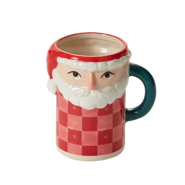 Christmas Checkerboard Tall Mugs
