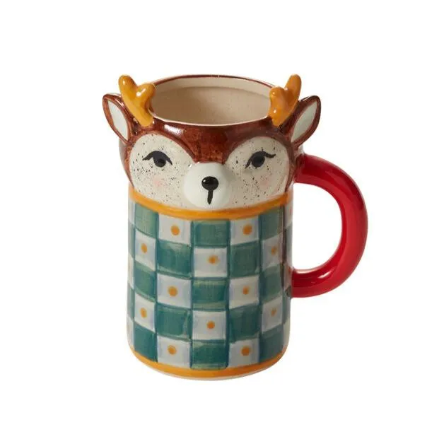 Christmas Checkerboard Tall Mugs