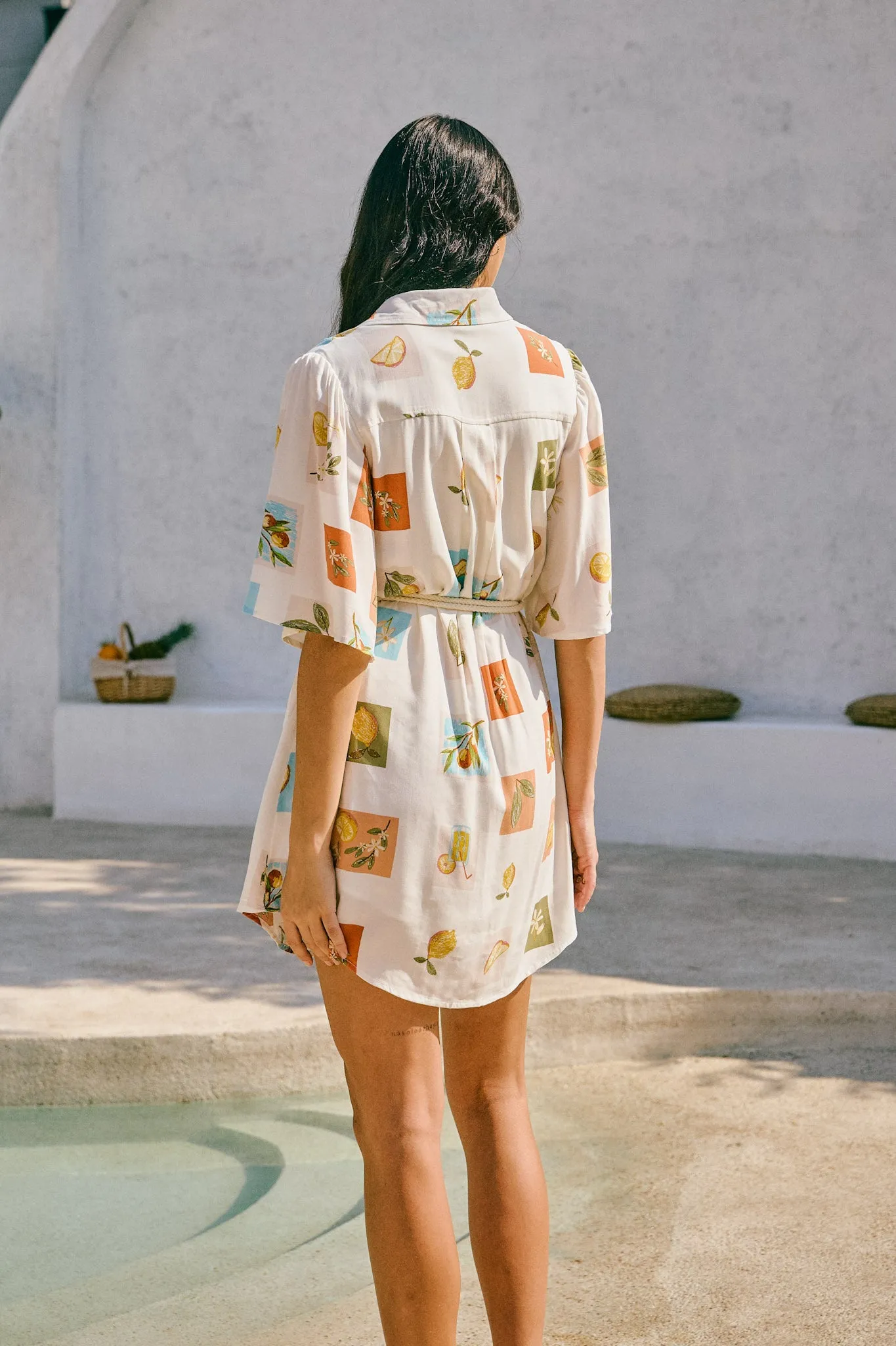 Citrina Multicolour Tropical Belted Mini Dress