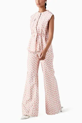 Clemensia Ivory Boota Print Pants Set