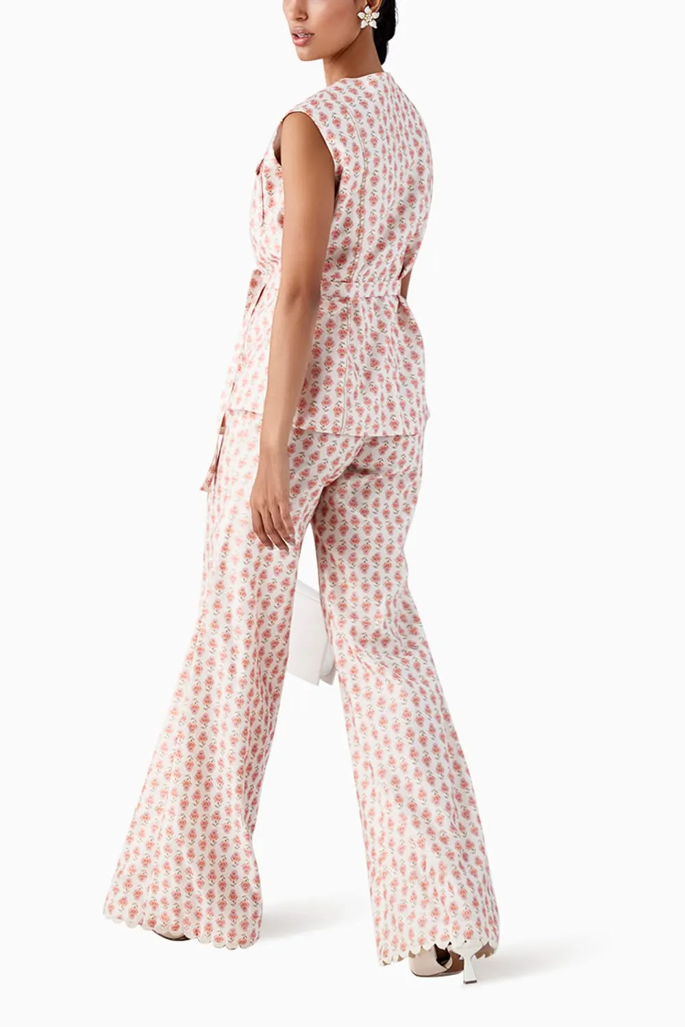 Clemensia Ivory Boota Print Pants Set