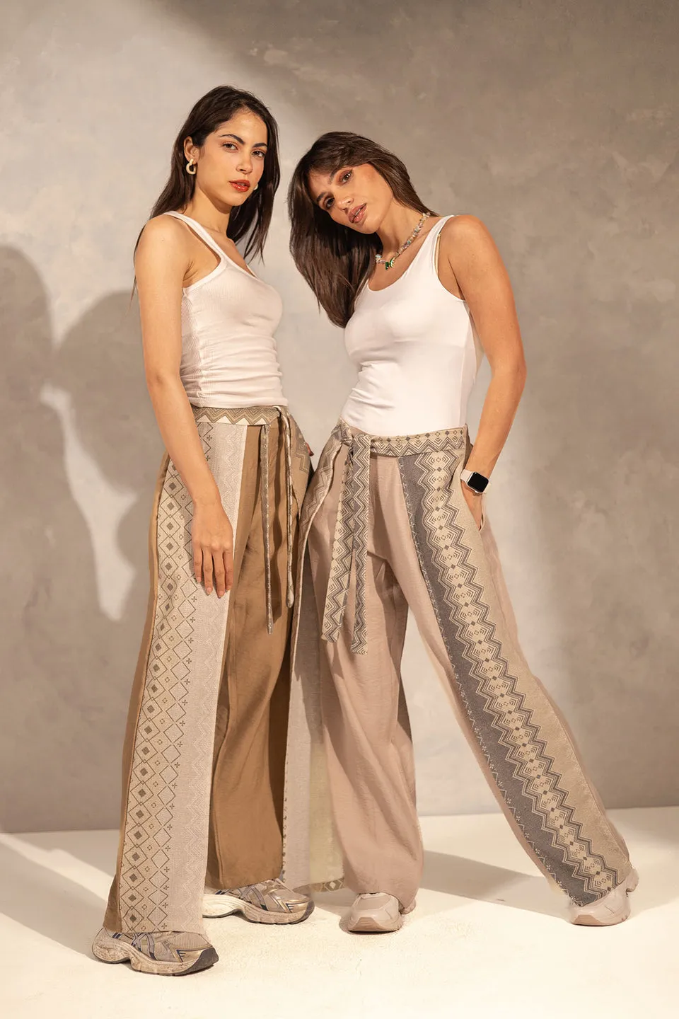 CoffeTwo Side Summer Flared Pants