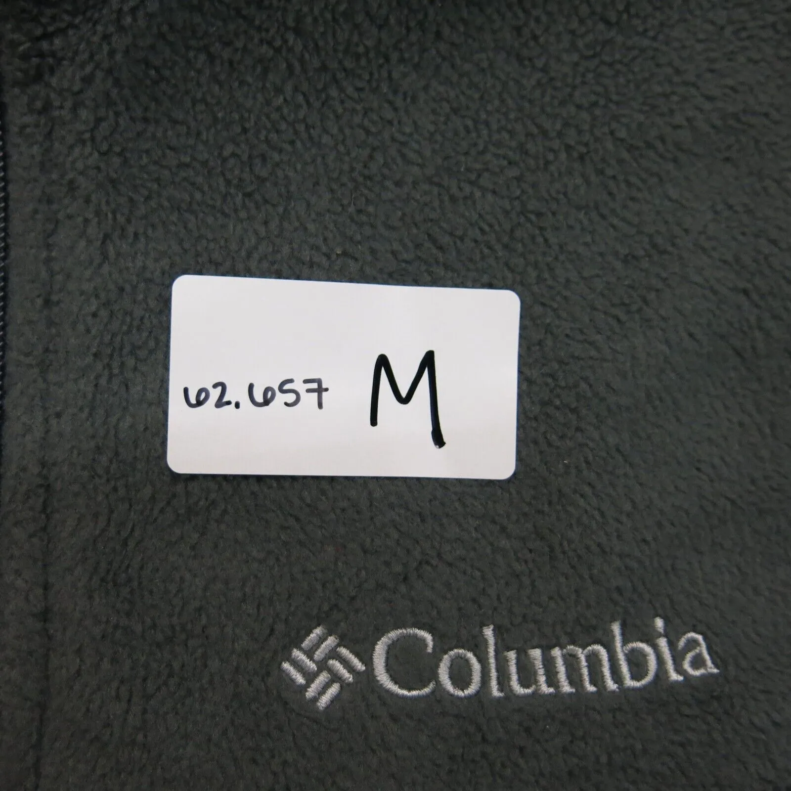 Columbia Mens Fleece Jacket Full Zip Long Sleeve Mock Neck Slate Green SZ Small