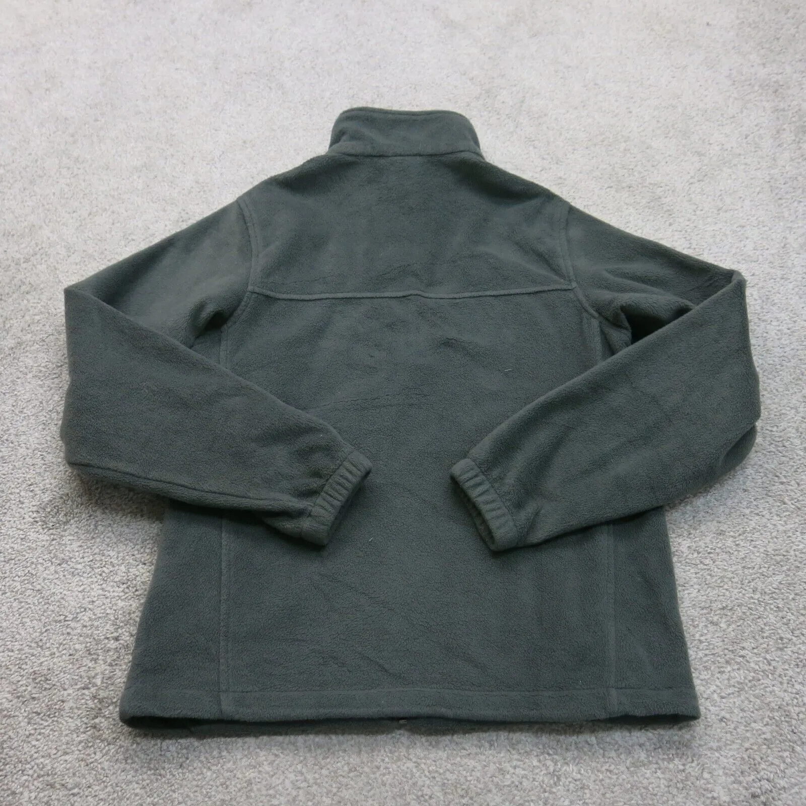 Columbia Mens Fleece Jacket Full Zip Long Sleeve Mock Neck Slate Green SZ Small