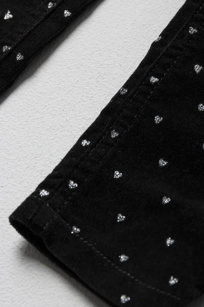 Corduroy Jeggings Black