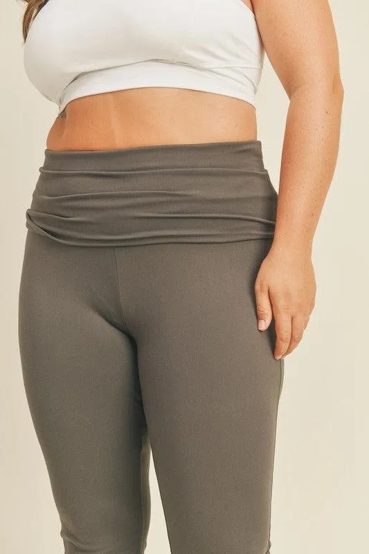 Curvy/Plus Fold Over Leggings