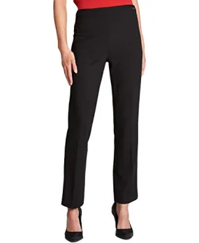 DKNY Solid Deep Women's Stretch Ankle Dress Pants Black