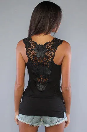 DressBetty - 2024 Sleeveless Lace Small Vest T-Shirt