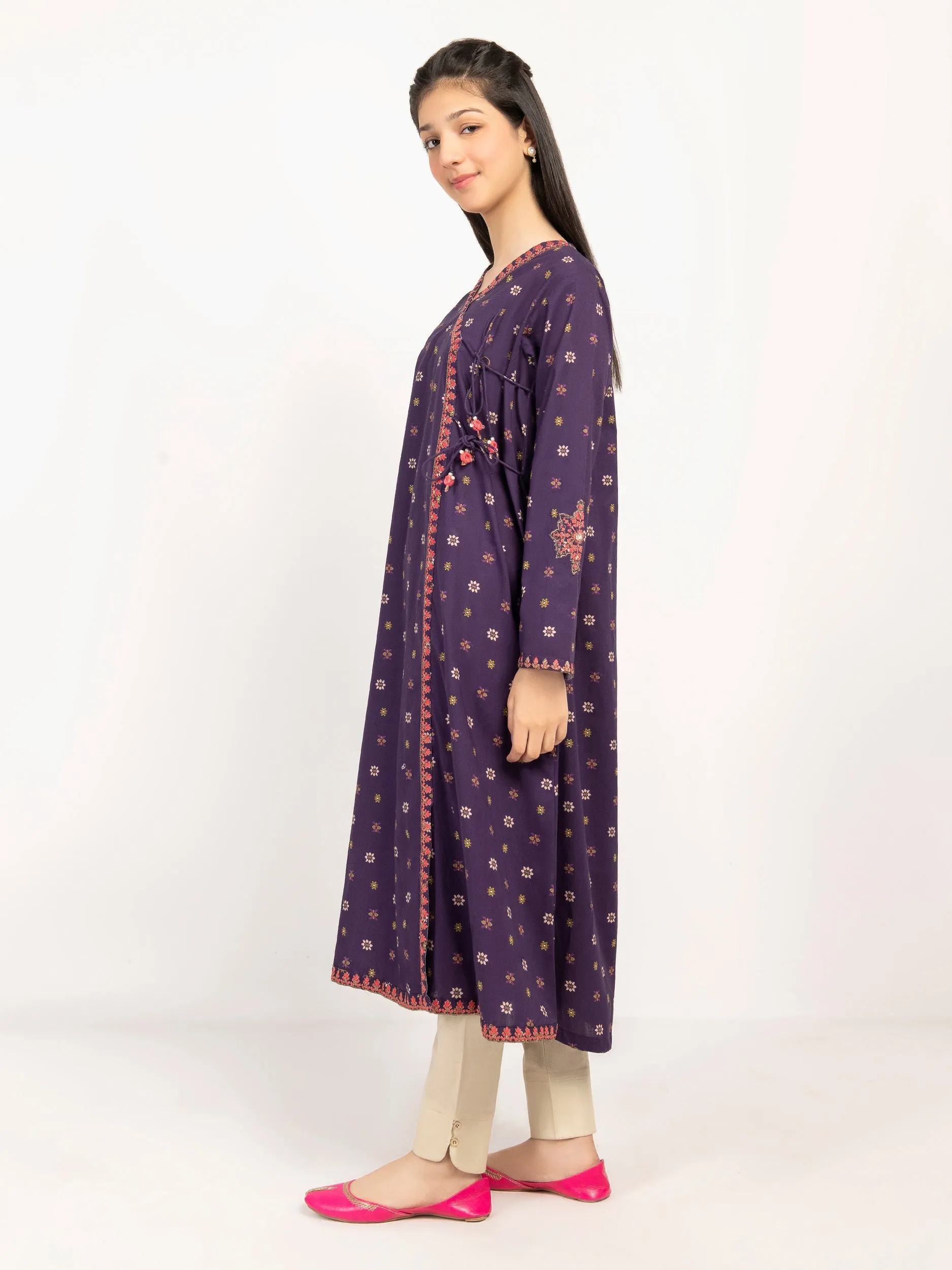 Embroidered Winter Cotton Angrakha