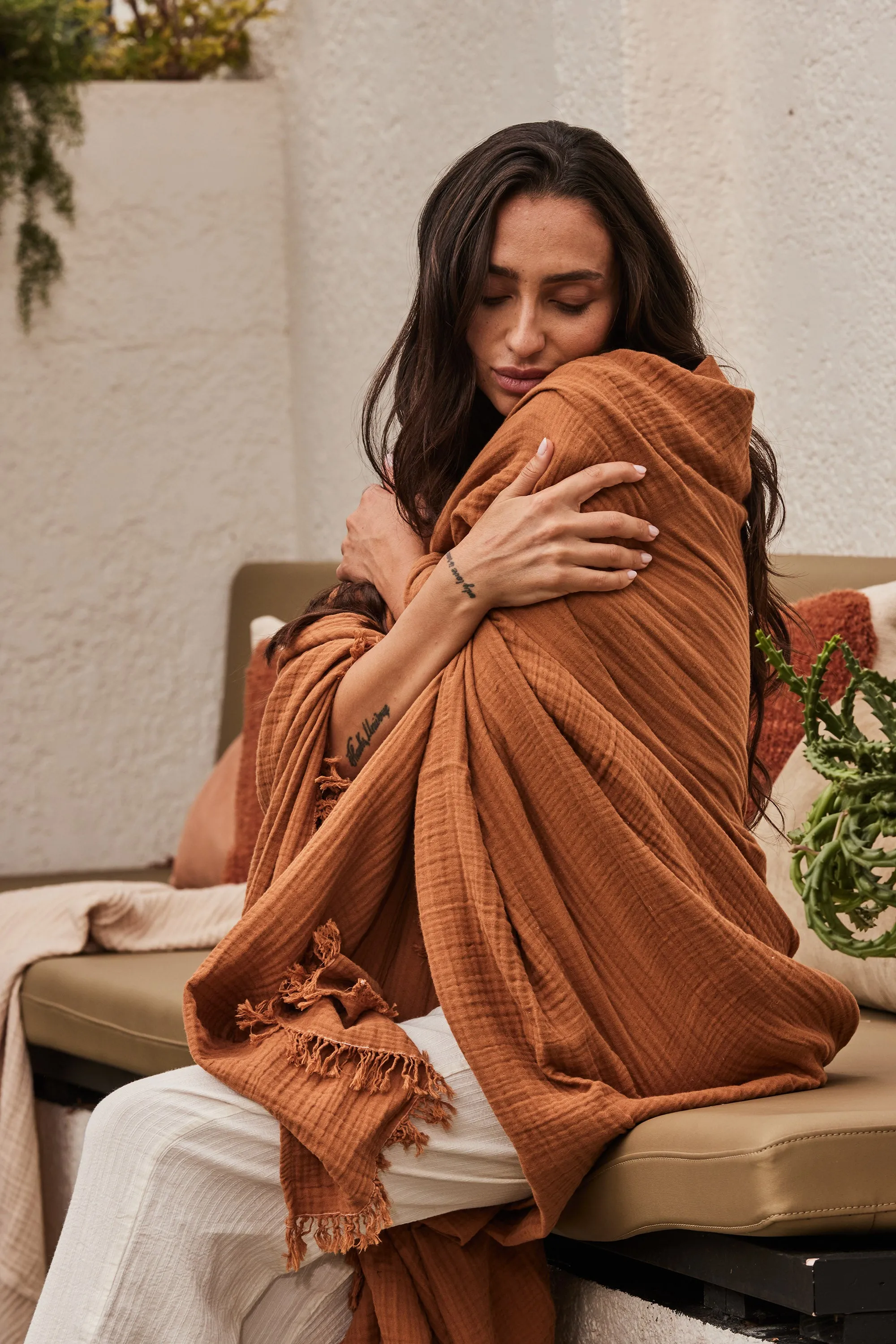 Enes Bedcover | Terracotta