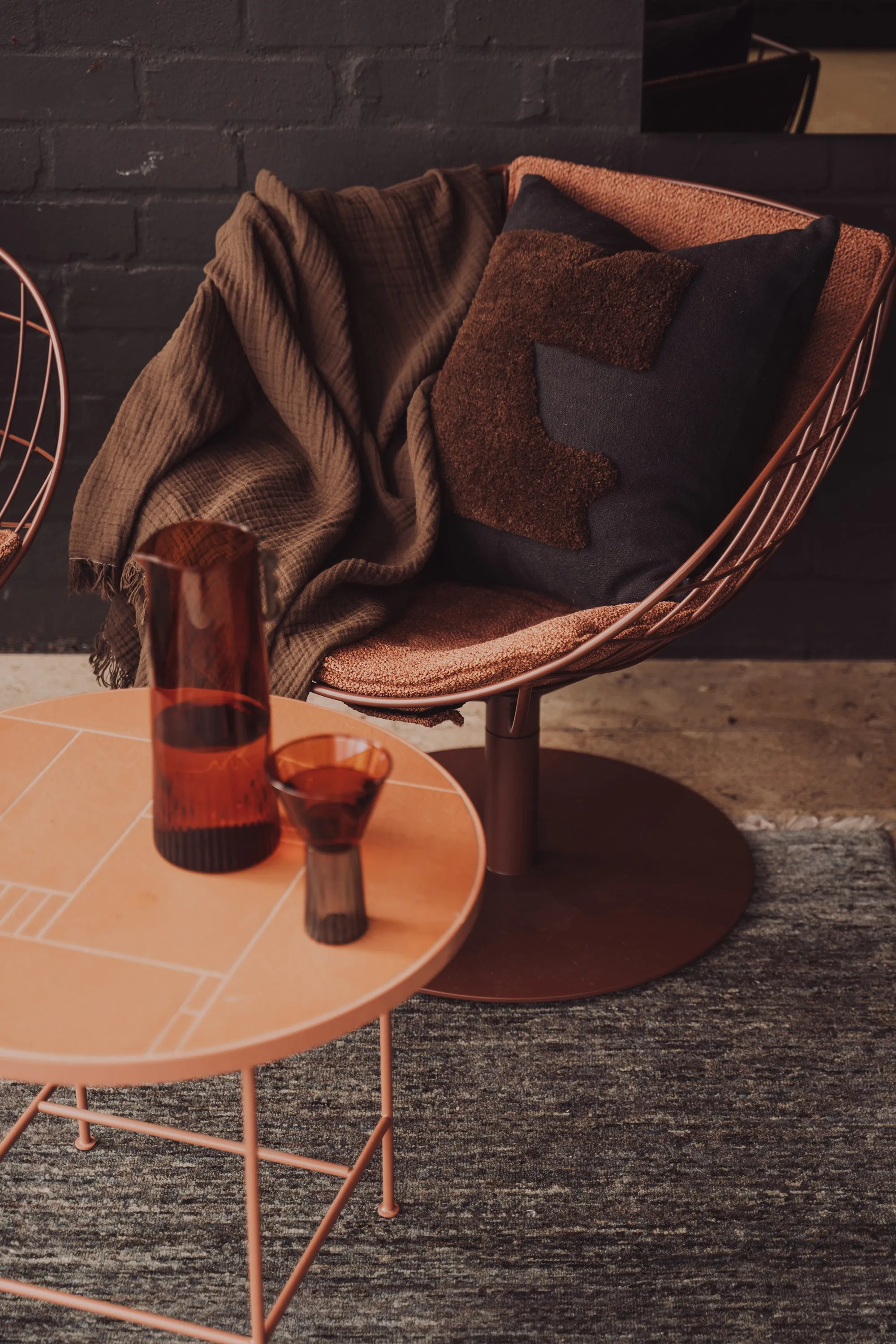 Enes Cotton Throw | Chocolate