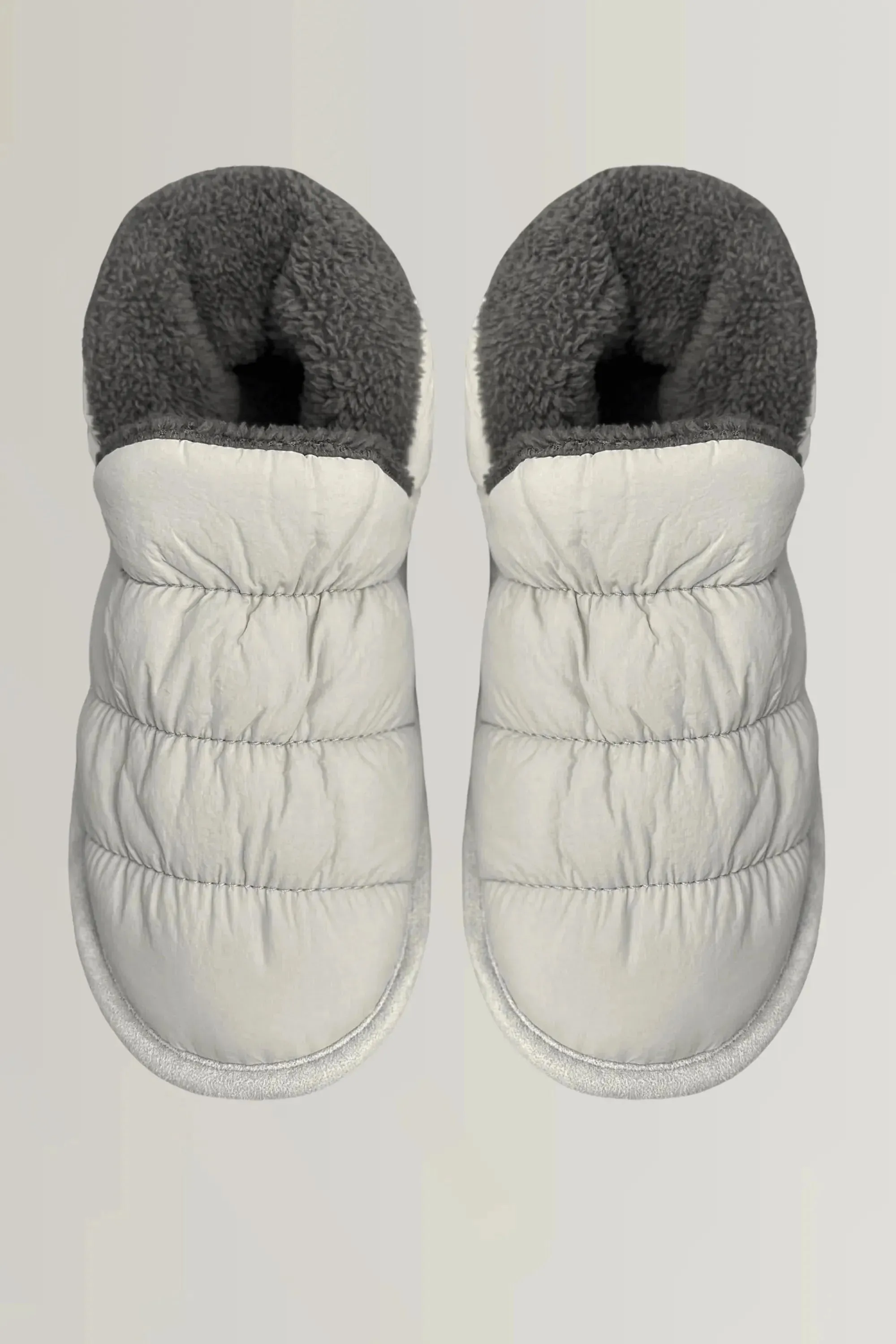 Faceplant Puffer Slipper in Grey