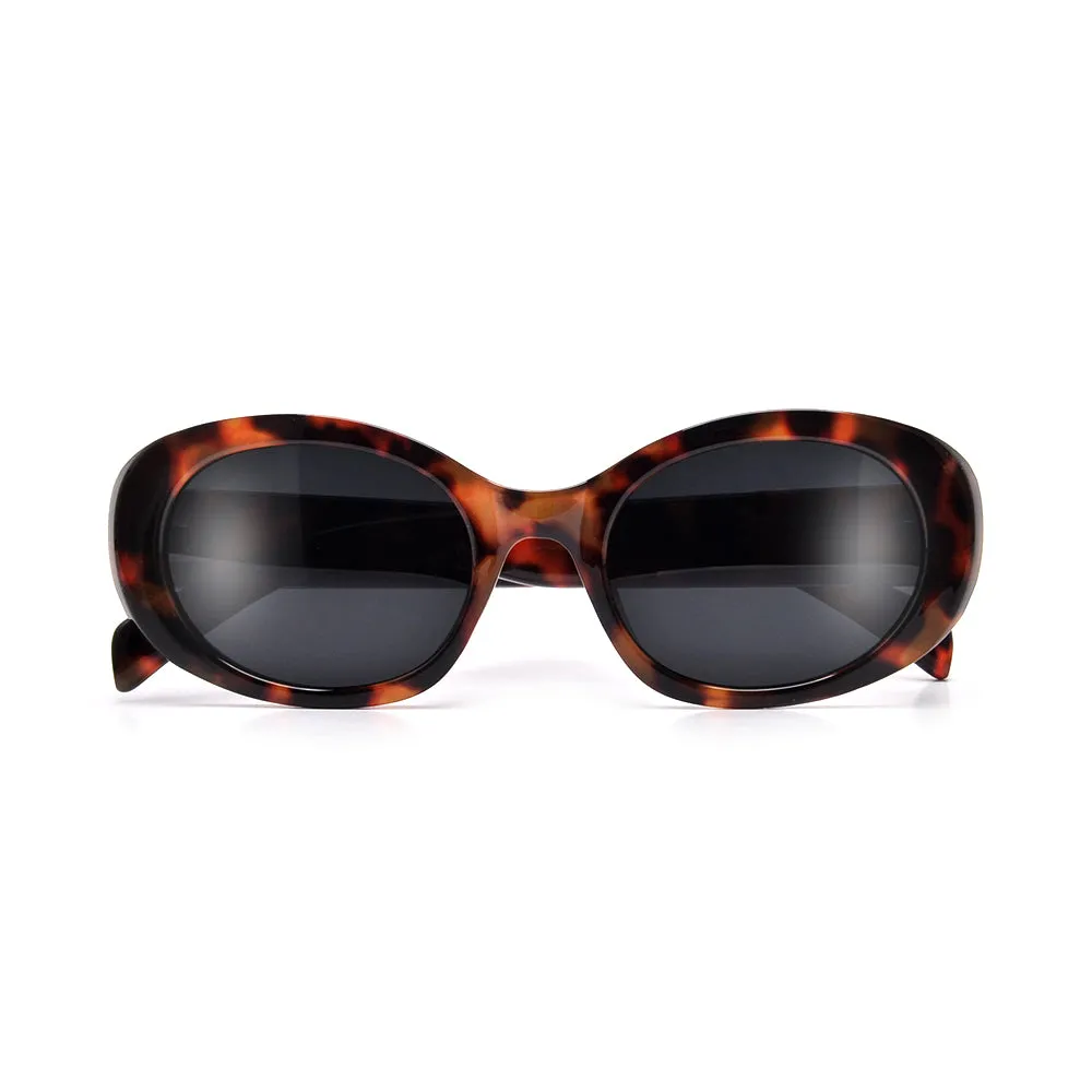 FASHION CHIC OVAL CAT EYE SUNGLASSES