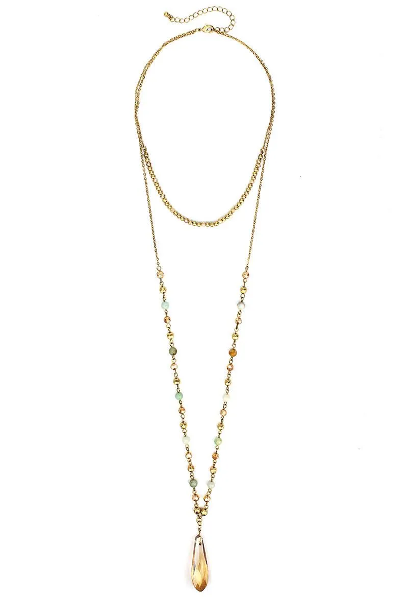 Fashion Modern Chic Crystal Drop Necklace