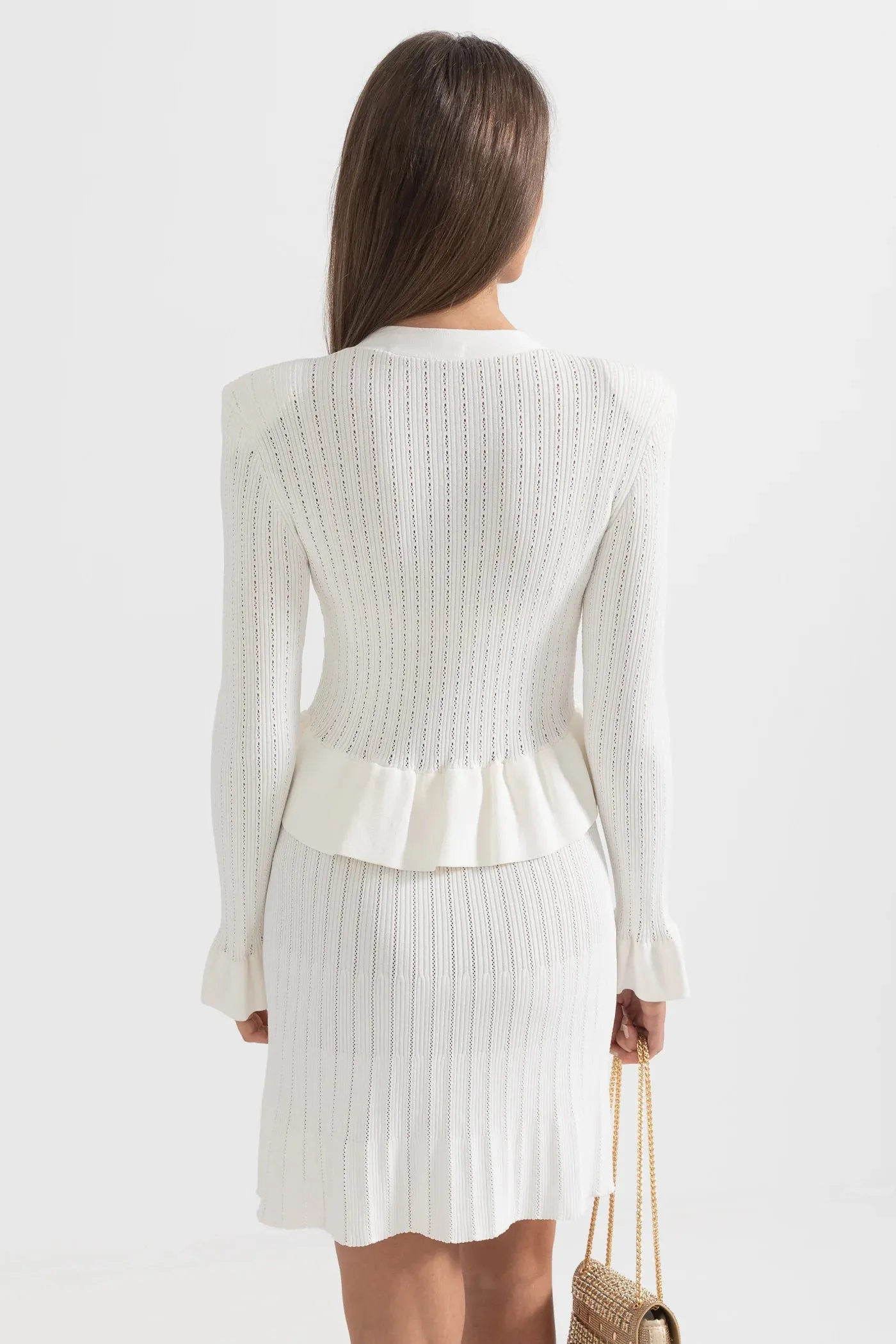 FEDRA Long Sleeve Knitted Bodycon Set