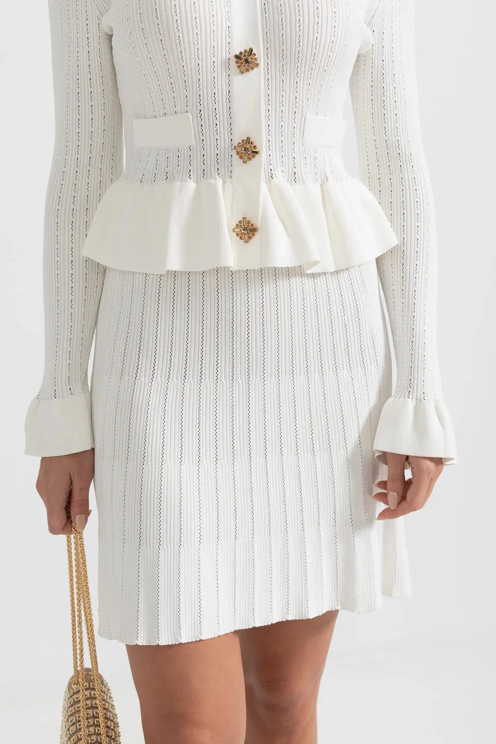 FEDRA Long Sleeve Knitted Bodycon Set