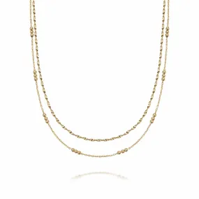 Fine Chain Layering Set 18ct Gold Plate