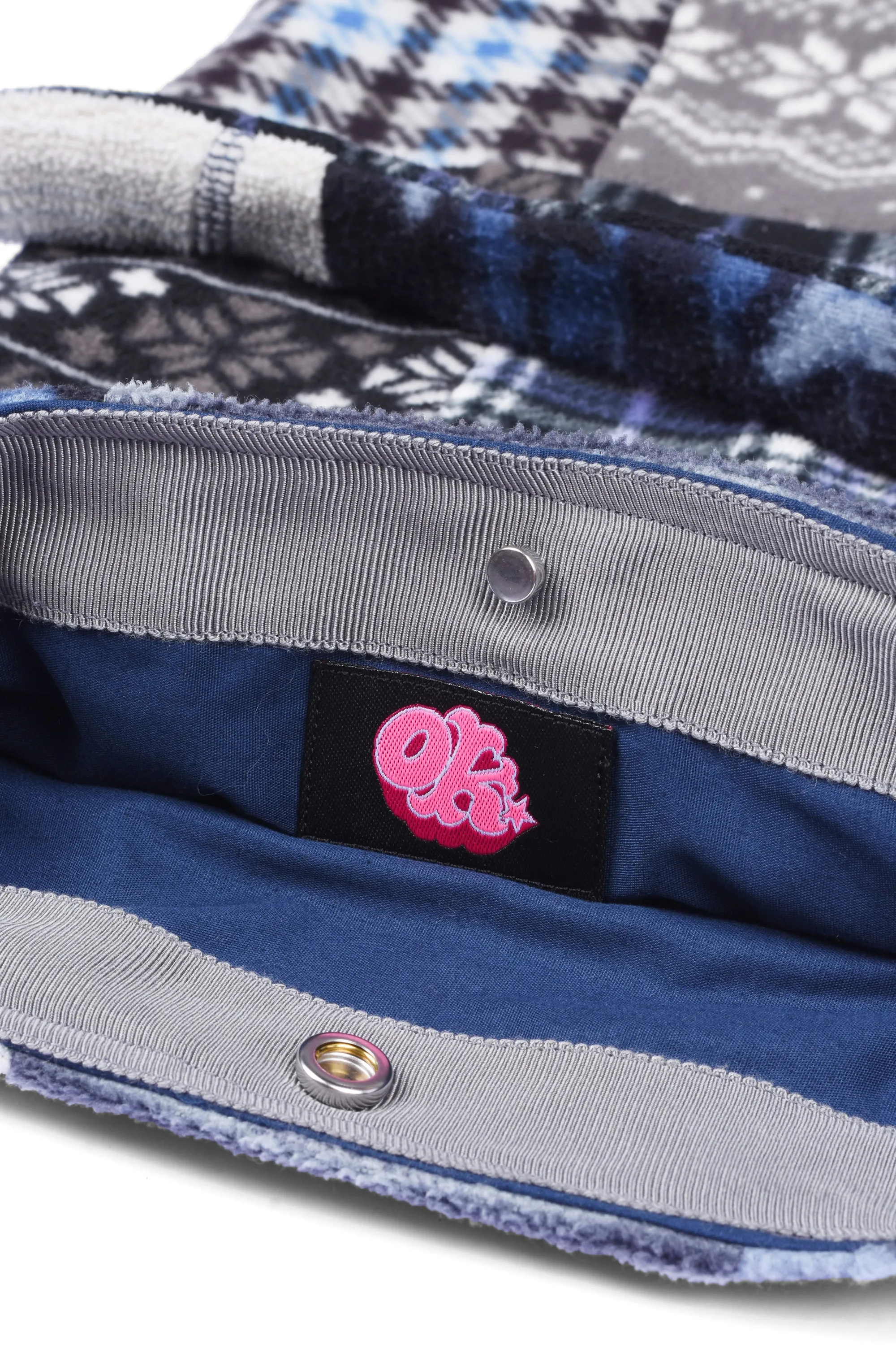 fleece patched tote bag B