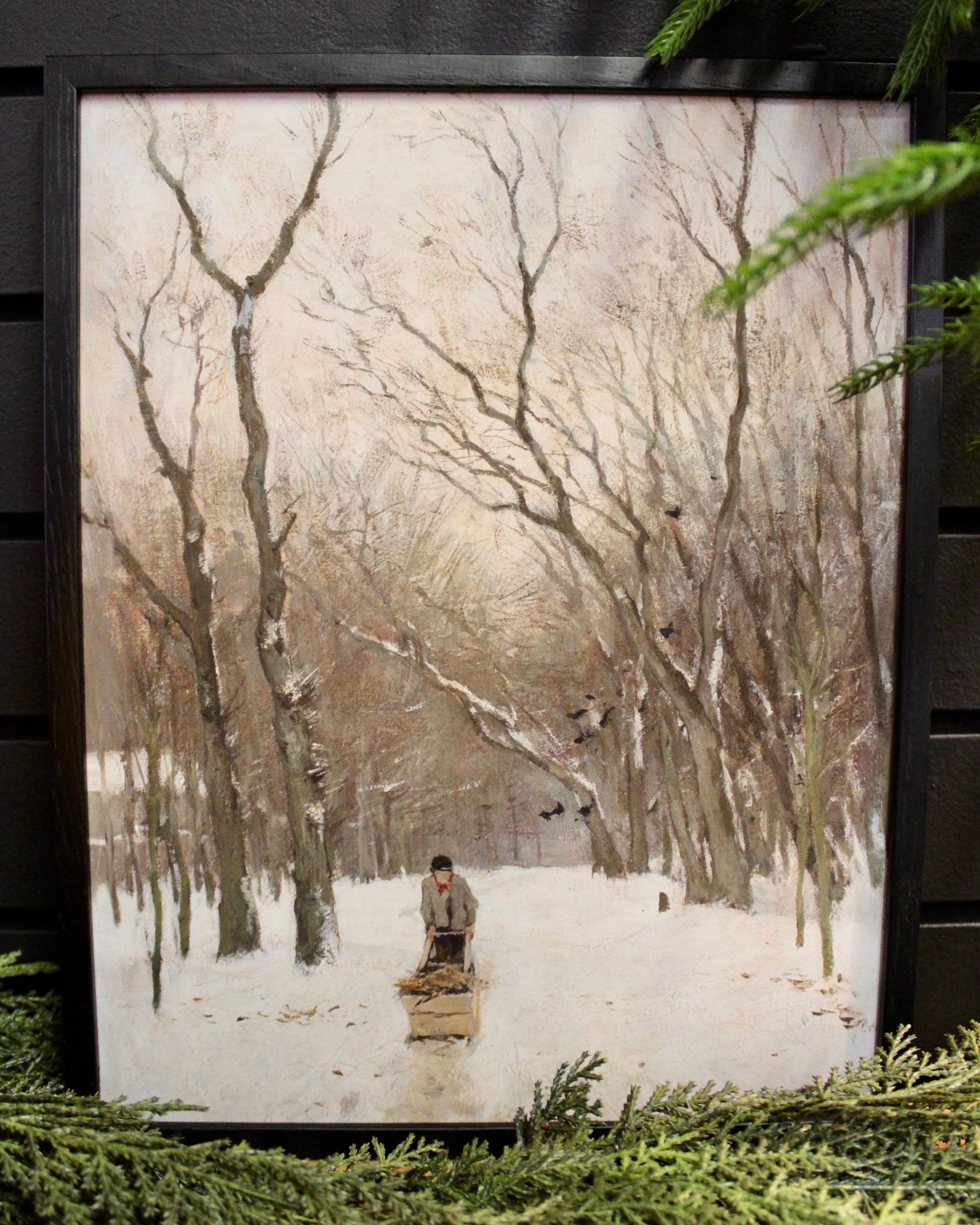 Framed Winter Scene Print