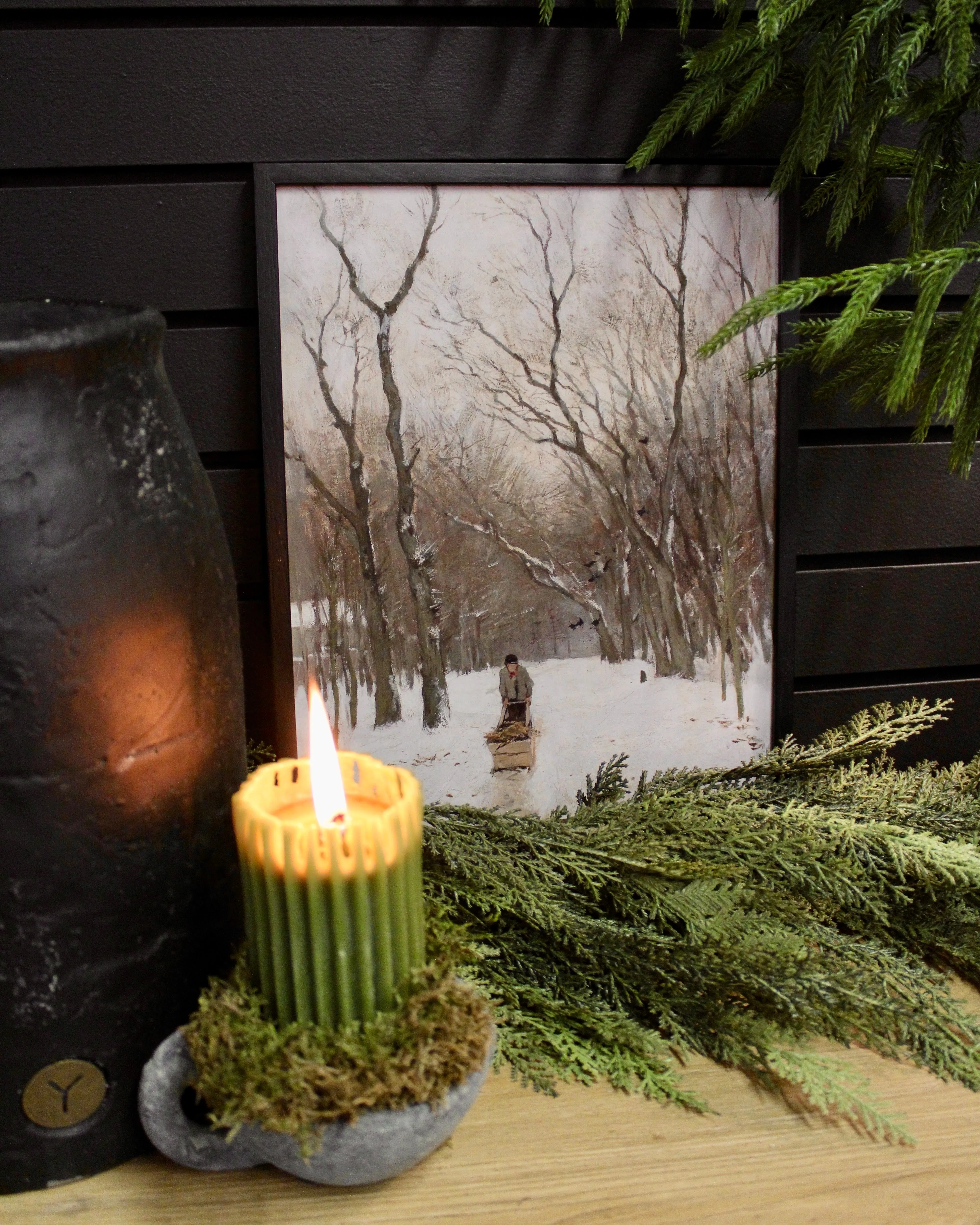 Framed Winter Scene Print