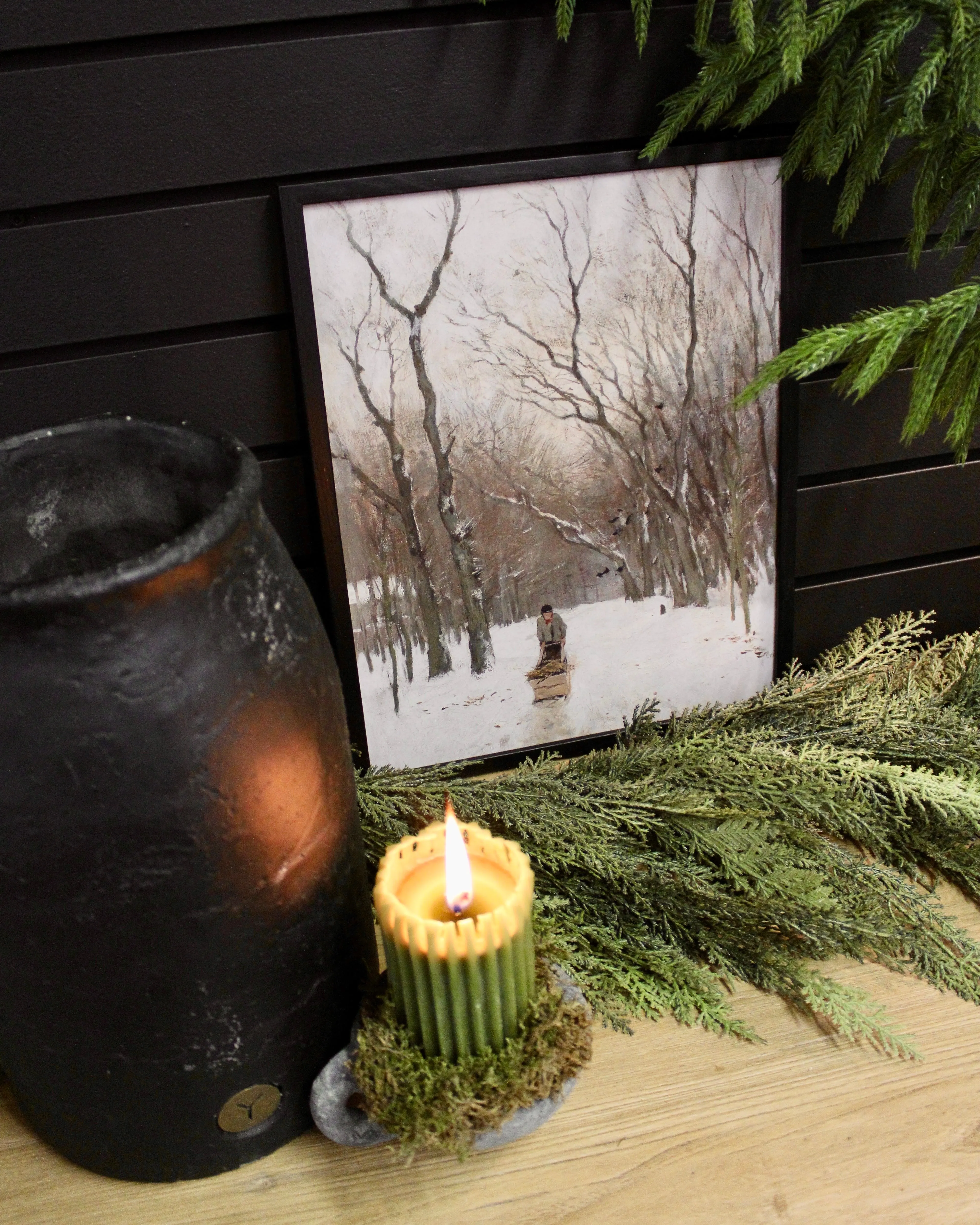 Framed Winter Scene Print