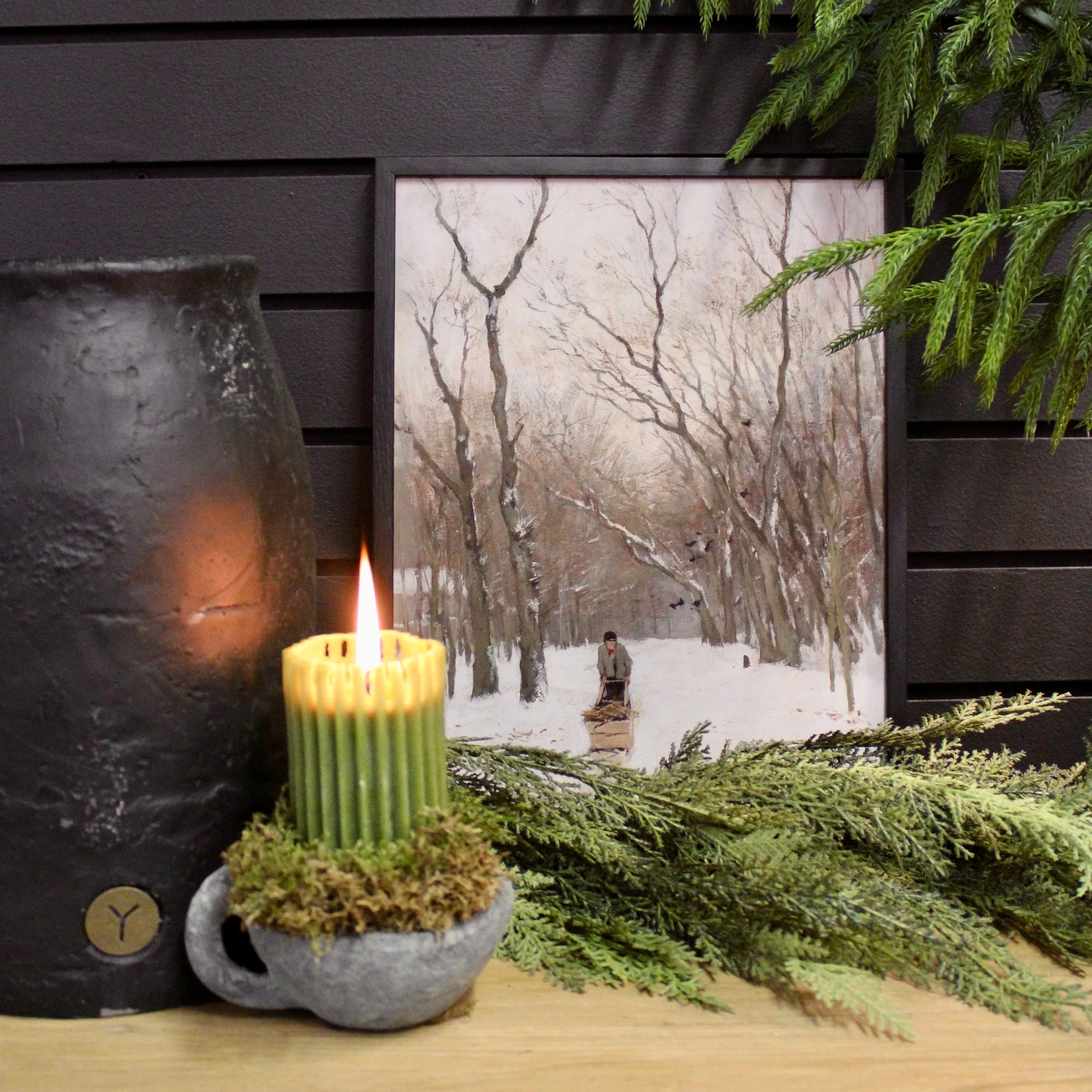 Framed Winter Scene Print