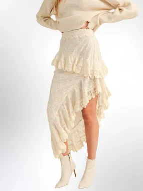 Free Me Asymmetric Lace Skirt