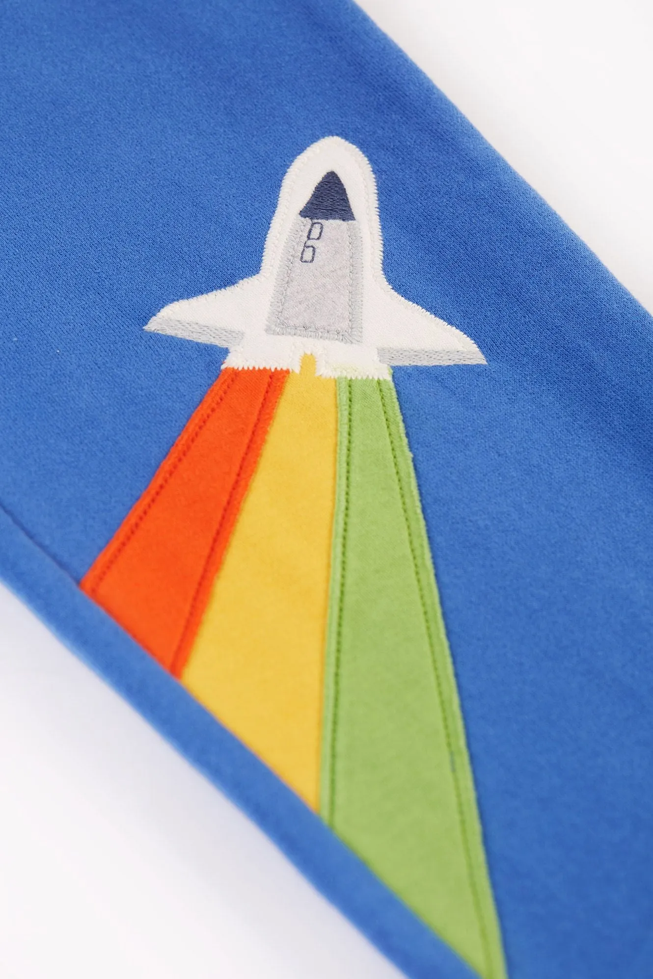 Frugi Malpas Applique Joggers Blue Rocket