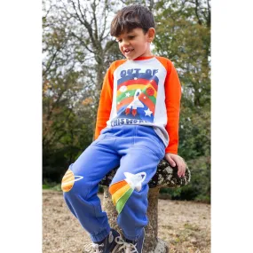Frugi Malpas Applique Joggers Blue Rocket