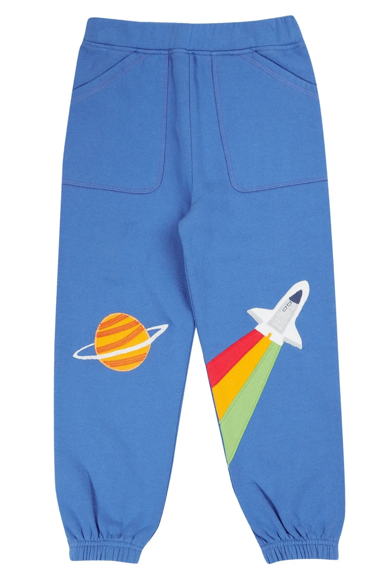 Frugi Malpas Applique Joggers Blue Rocket