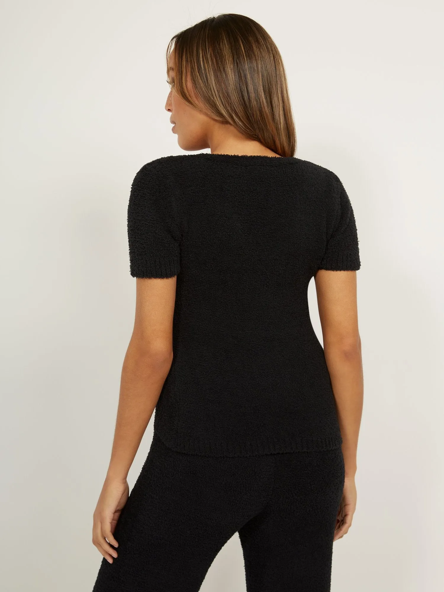 Fuzzy V-Neck Top - Ultra Cozy Collection