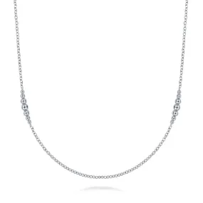 Gabriel & Co. Silver Station Necklace