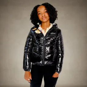 Girl's Cire Puffer with Mash Print Lining Jacket - FINAL SALE