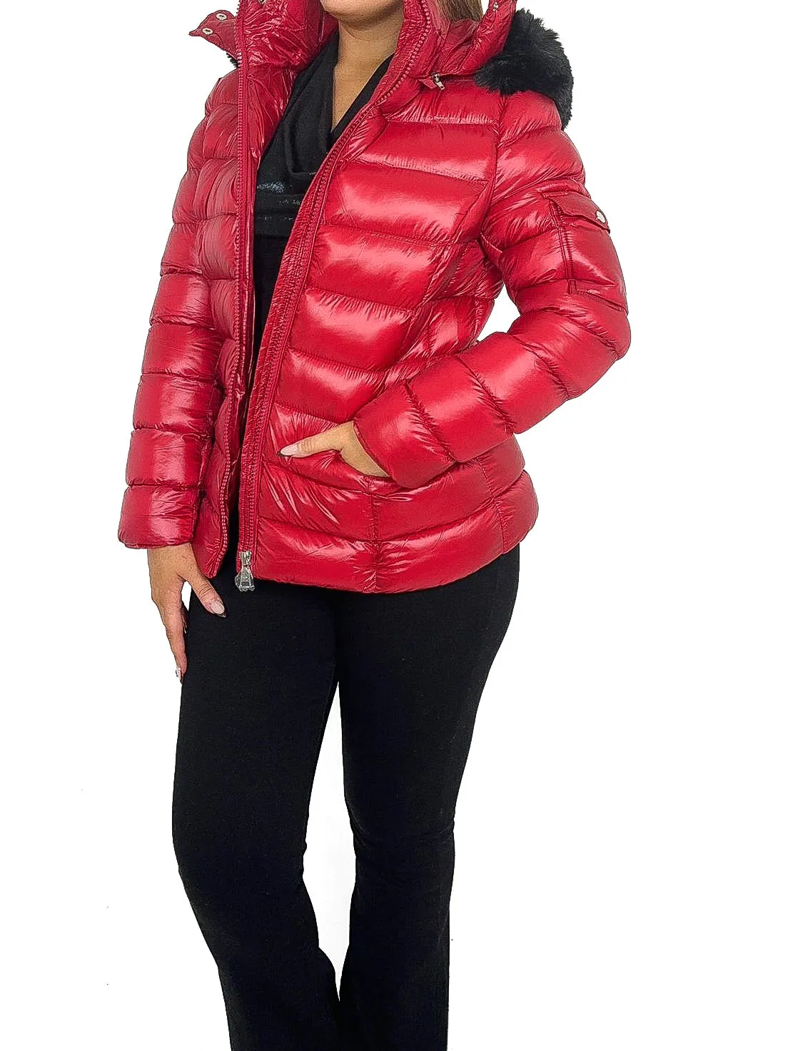 Gloss Fitted Puffer Coat