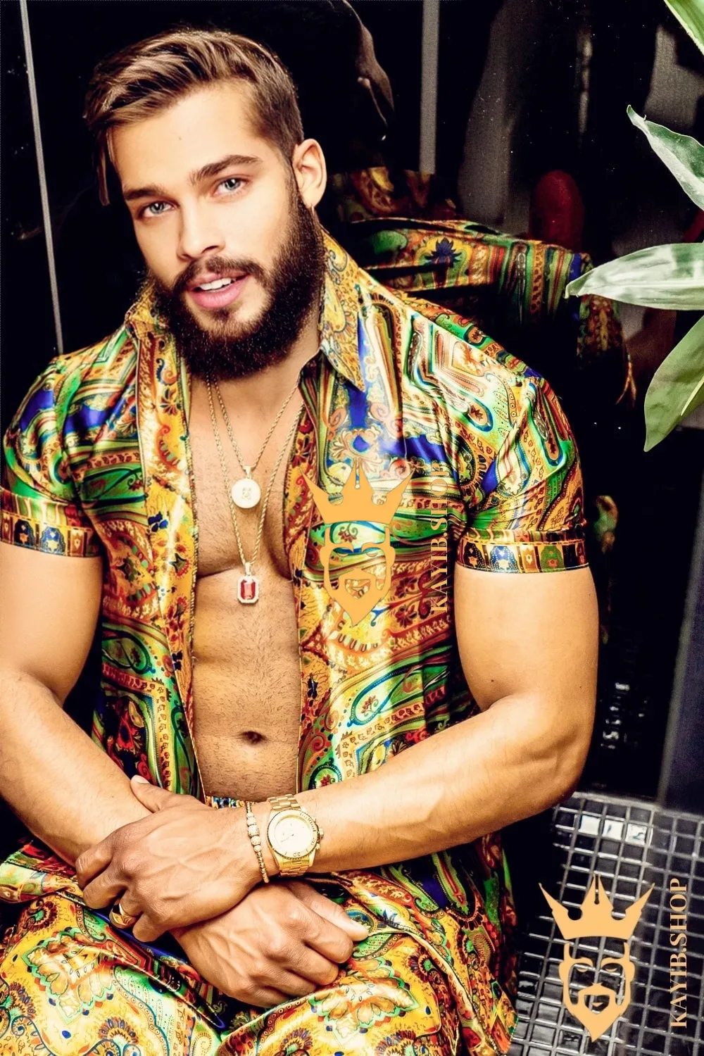 Gold Barocco Silk Set - Luxurious Style for the Modern Fashionista - Handcrafted from Pure Silk