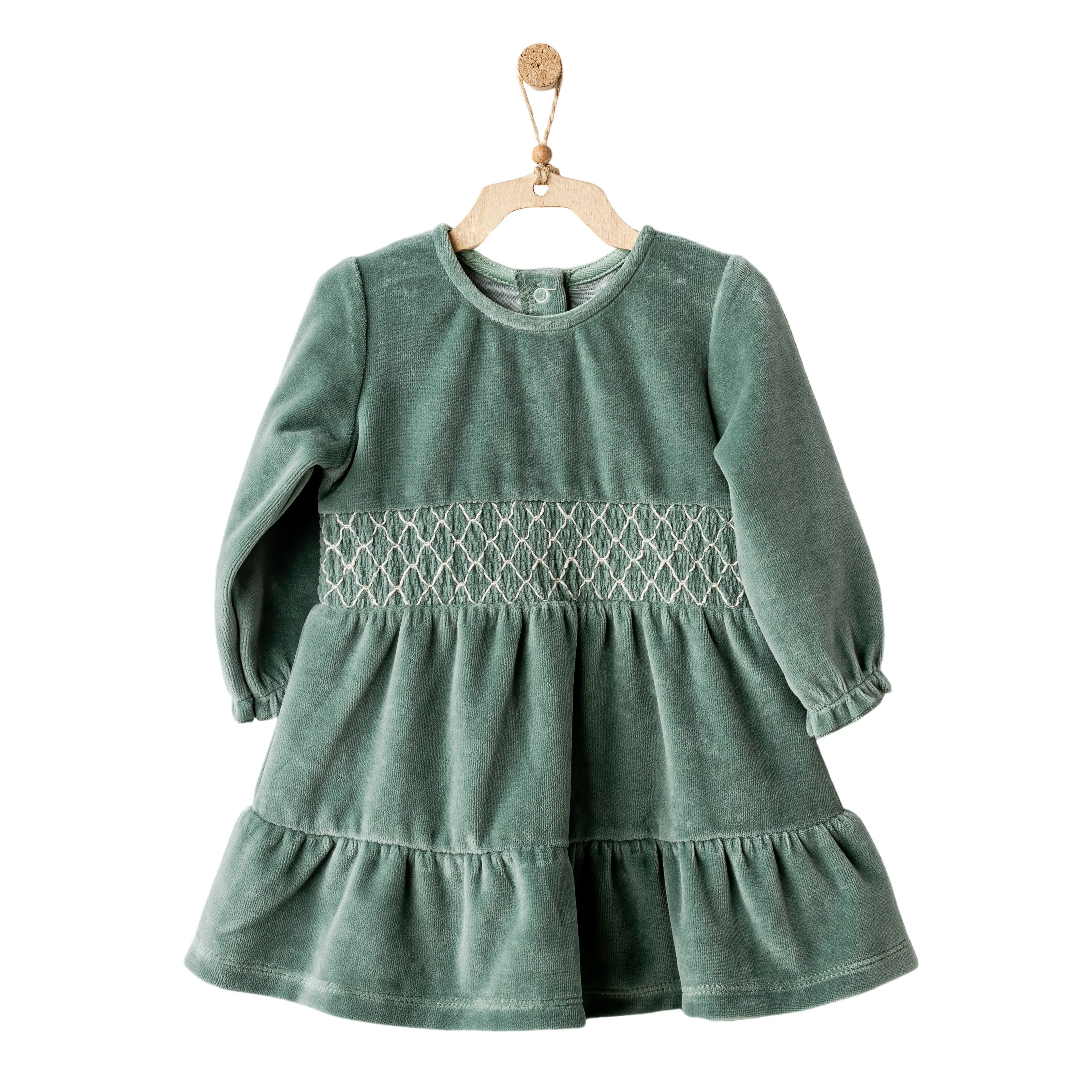 Green Velvet Formal Dress