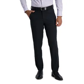 Haggar Mens Slim fit Dress Pants 34 / 29 Black Solid