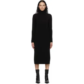 Haider Ackermann Black Wool and Cashmere Invidia Dress