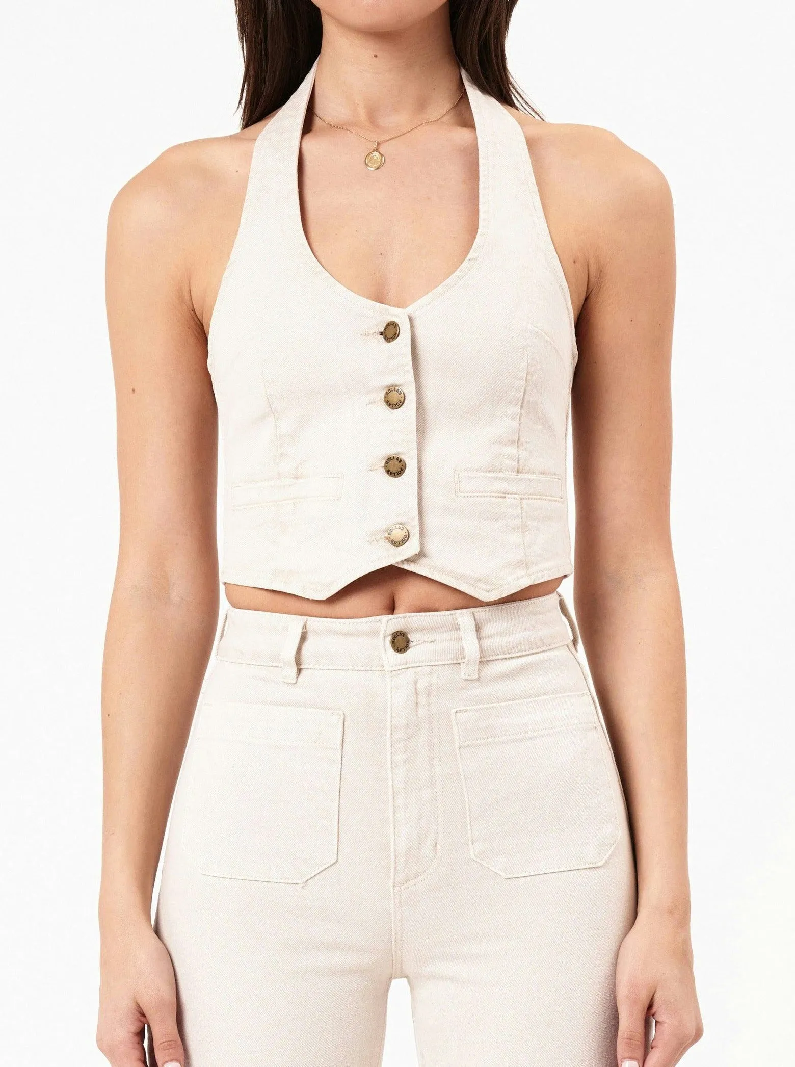 Halter Vest - Off White