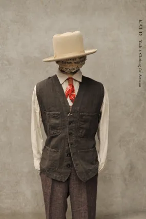 Heavy LInen Work Vest - Elk - 50, 52