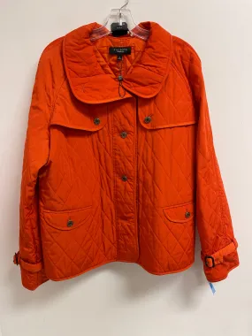 Jacket Puffer & Quilted By Talbots In Orange, Size: L