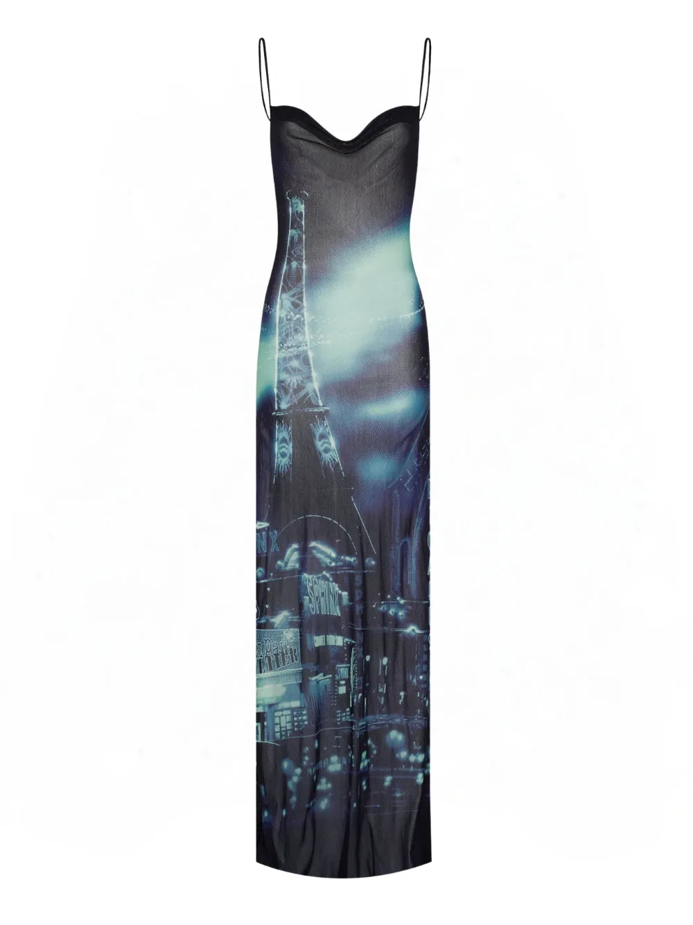 JEAN PAUL GAULTIER Mesh Slip Dress - Pigalle Print, Mini Style