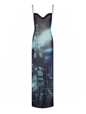 JEAN PAUL GAULTIER Mesh Slip Dress - Pigalle Print, Mini Style