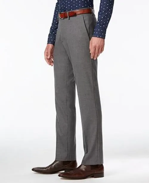 Kenneth Cole Reaction Mens Slim fit Dress Pants 36 / 29 Grey Stretch
