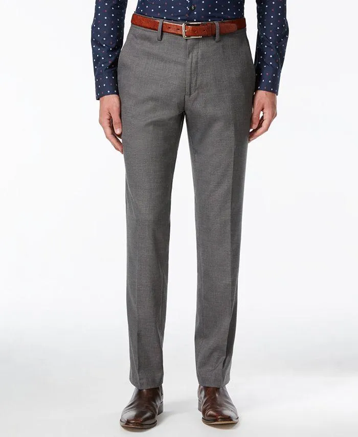 Kenneth Cole Reaction Mens Slim fit Dress Pants 36 / 29 Grey Stretch