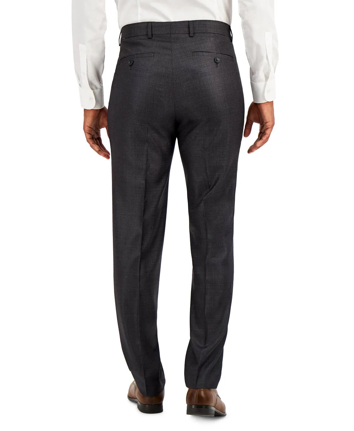 Kenneth Cole Reaction Mens Slim fit Dress Pants 36 / 32 Grey Striped