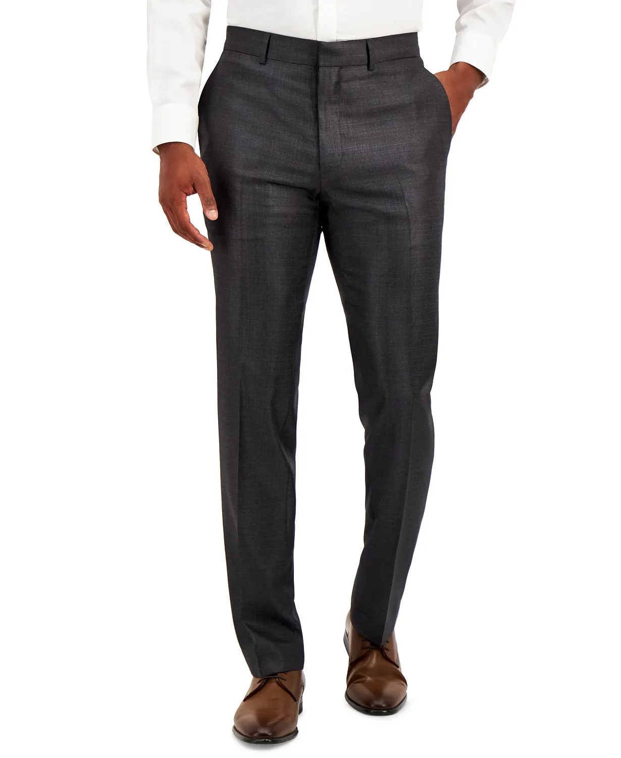 Kenneth Cole Reaction Mens Slim fit Dress Pants 36 / 32 Grey Striped