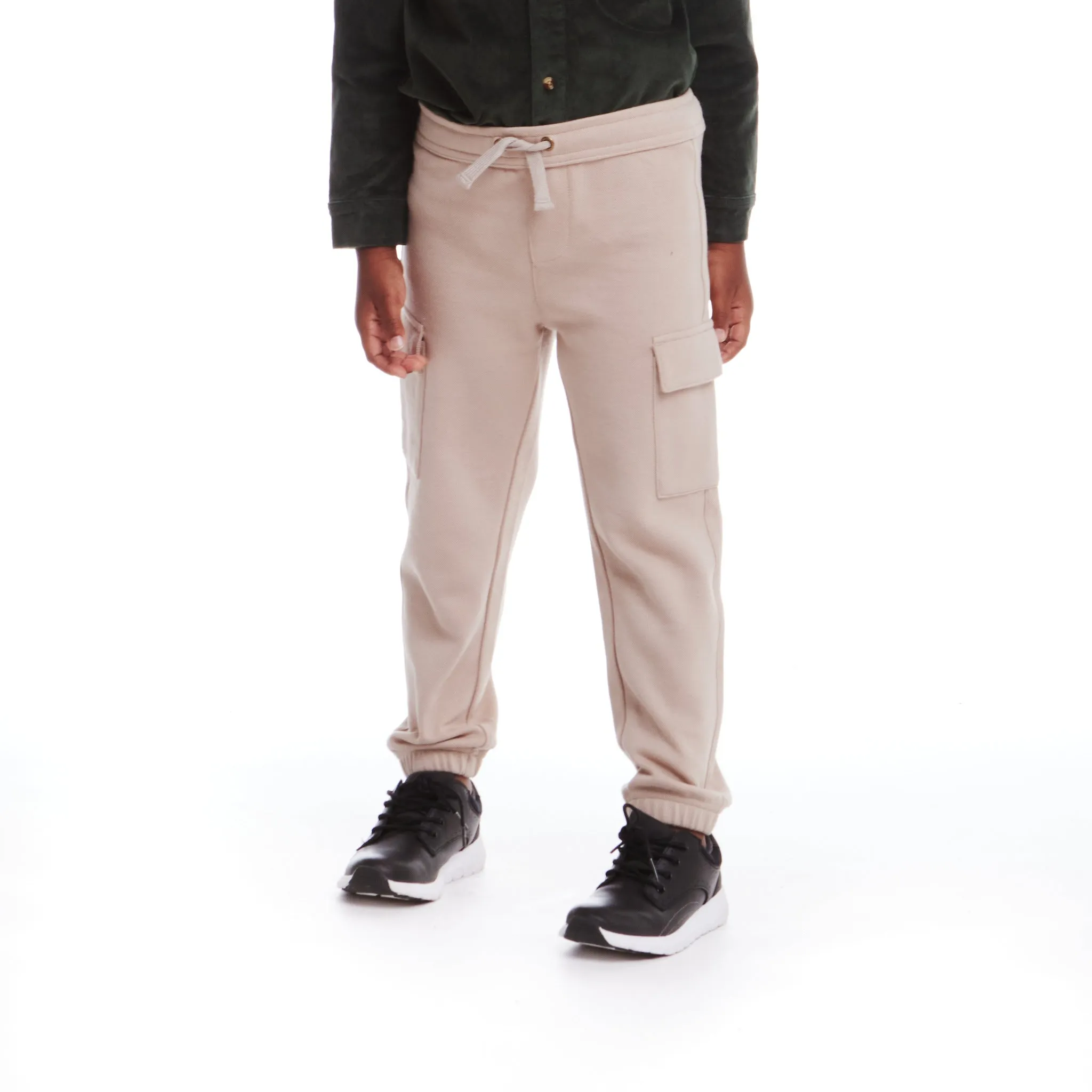 Kids (3-8) Pique Jogger | Tan