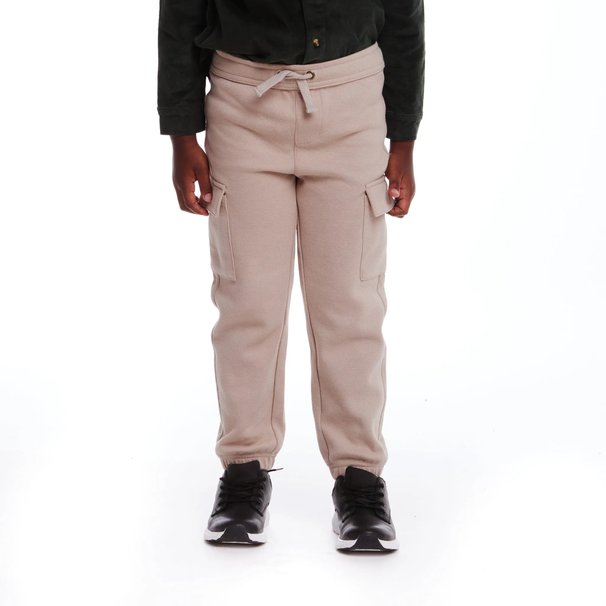 Kids (3-8) Pique Jogger | Tan